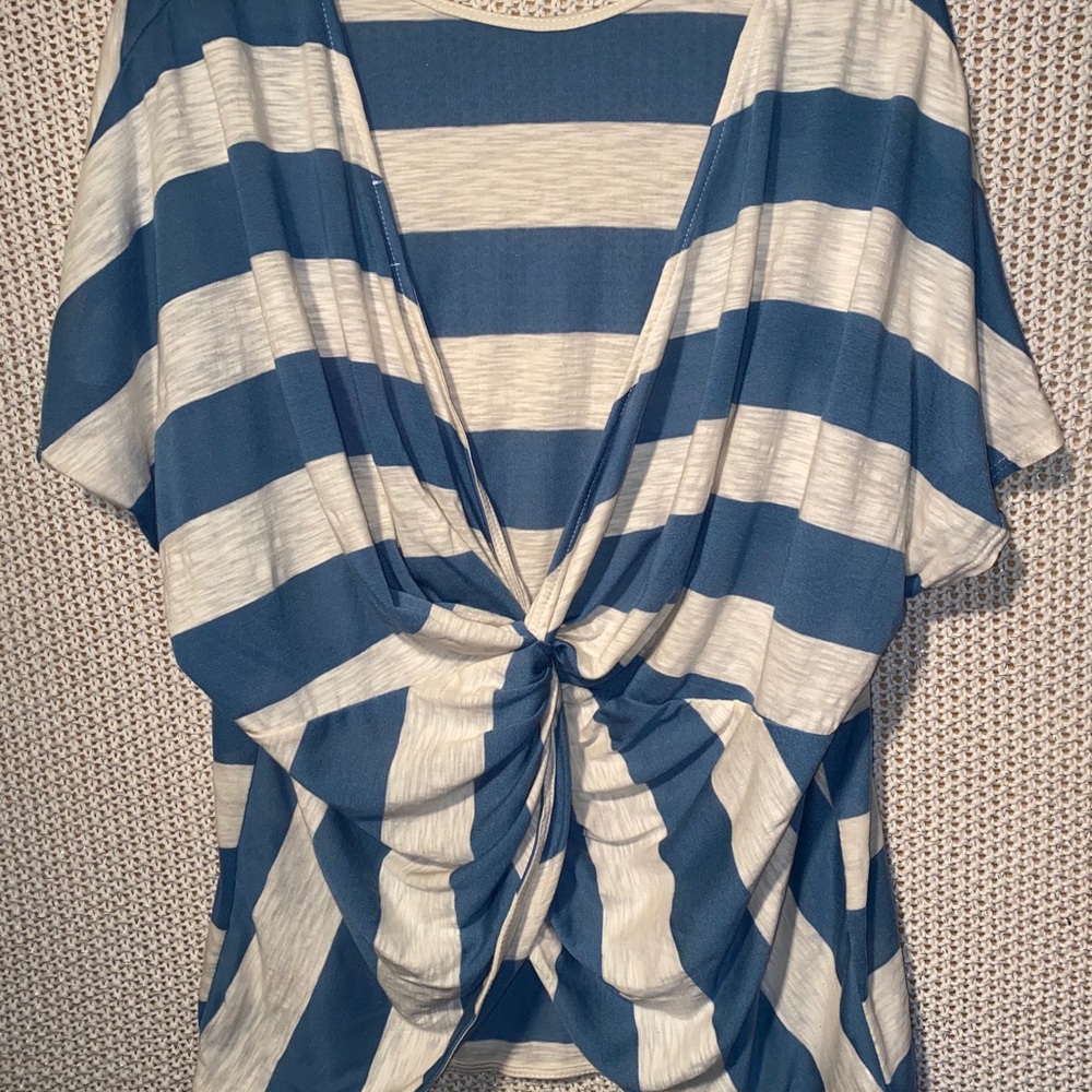 ❤️FINAL SALE❤️ Cotton Bleu- Large stripe top